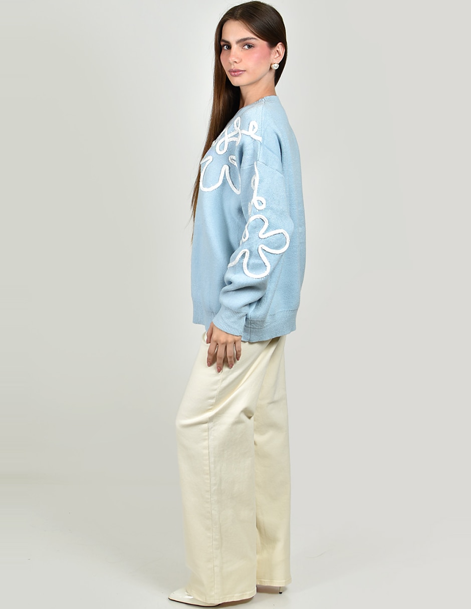 Suéter cuello redondo para mujer 5