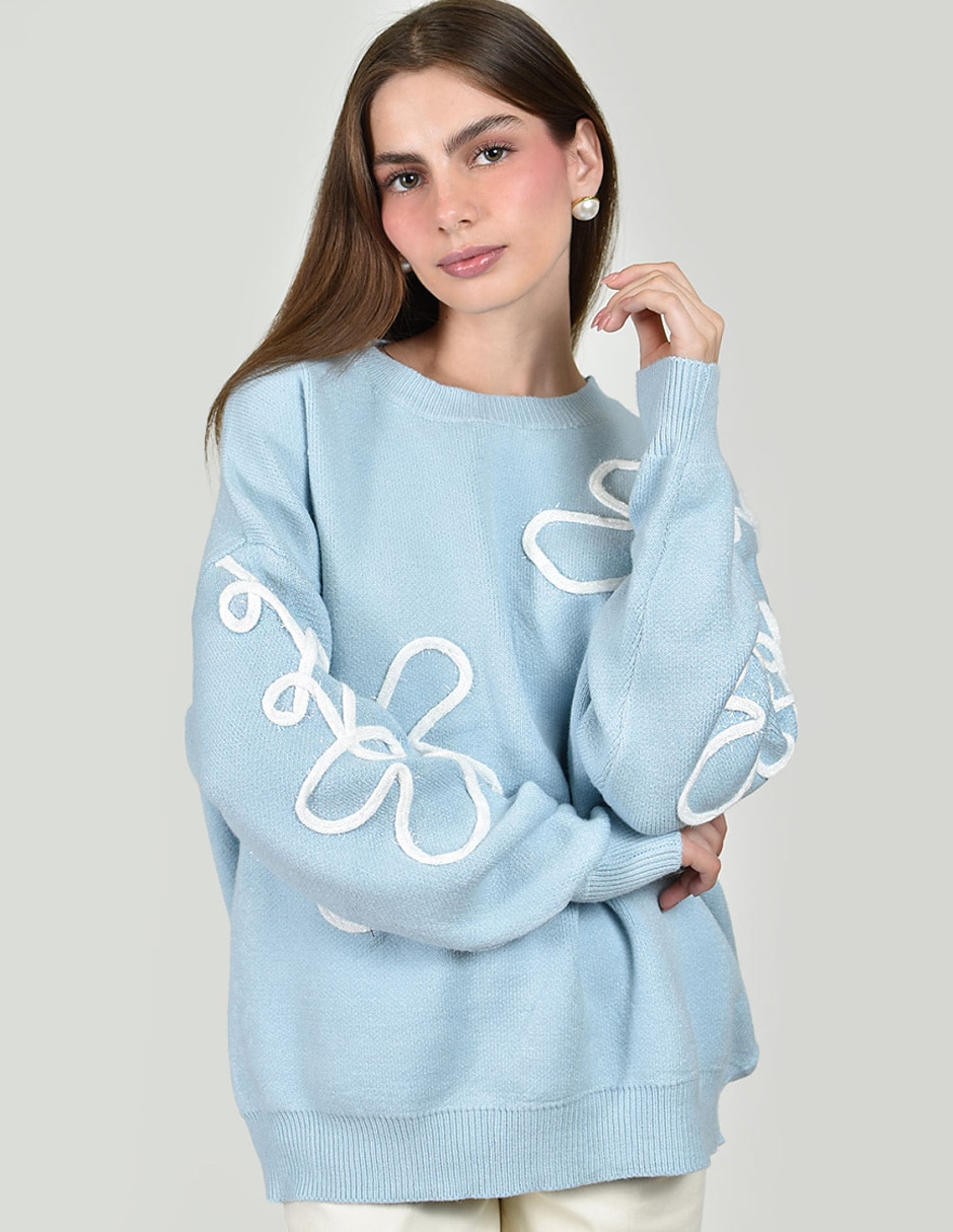 Suéter cuello redondo para mujer