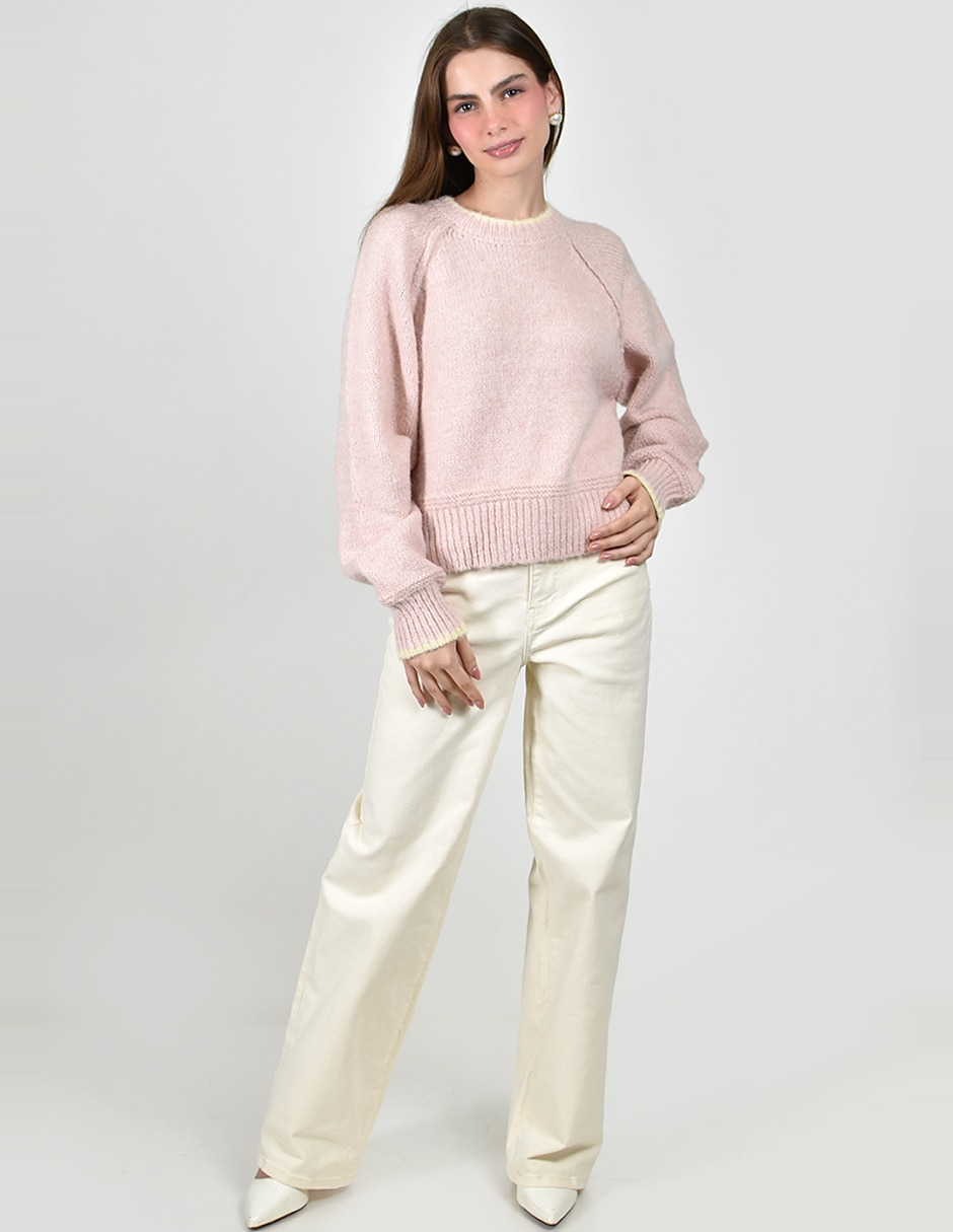 Suéter cuello redondo para mujer 6