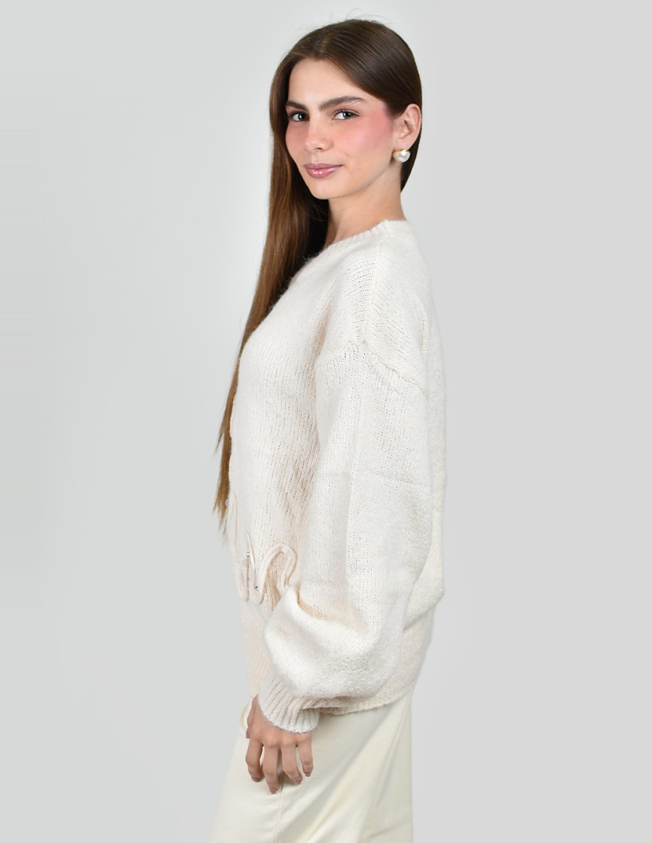 Suéter cuello redondo para mujer 5