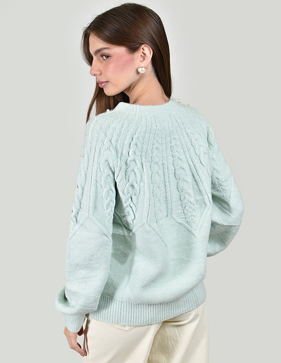 Suéter cuello redondo para mujer