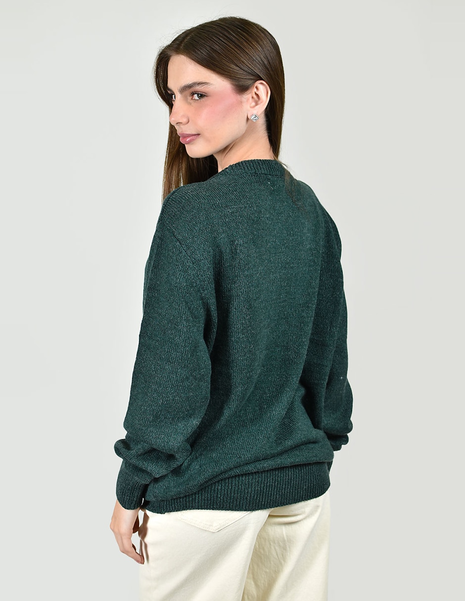 Suéter cuello redondo para mujer