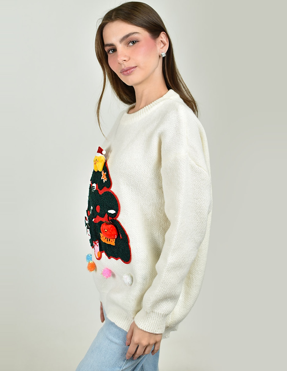 Suéter cuello redondo para mujer 5
