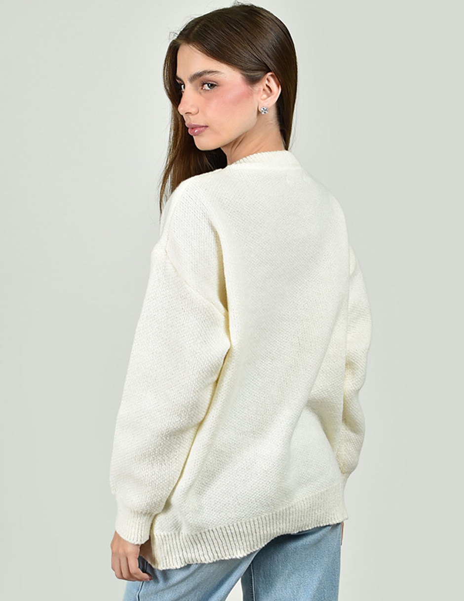 Suéter cuello redondo para mujer