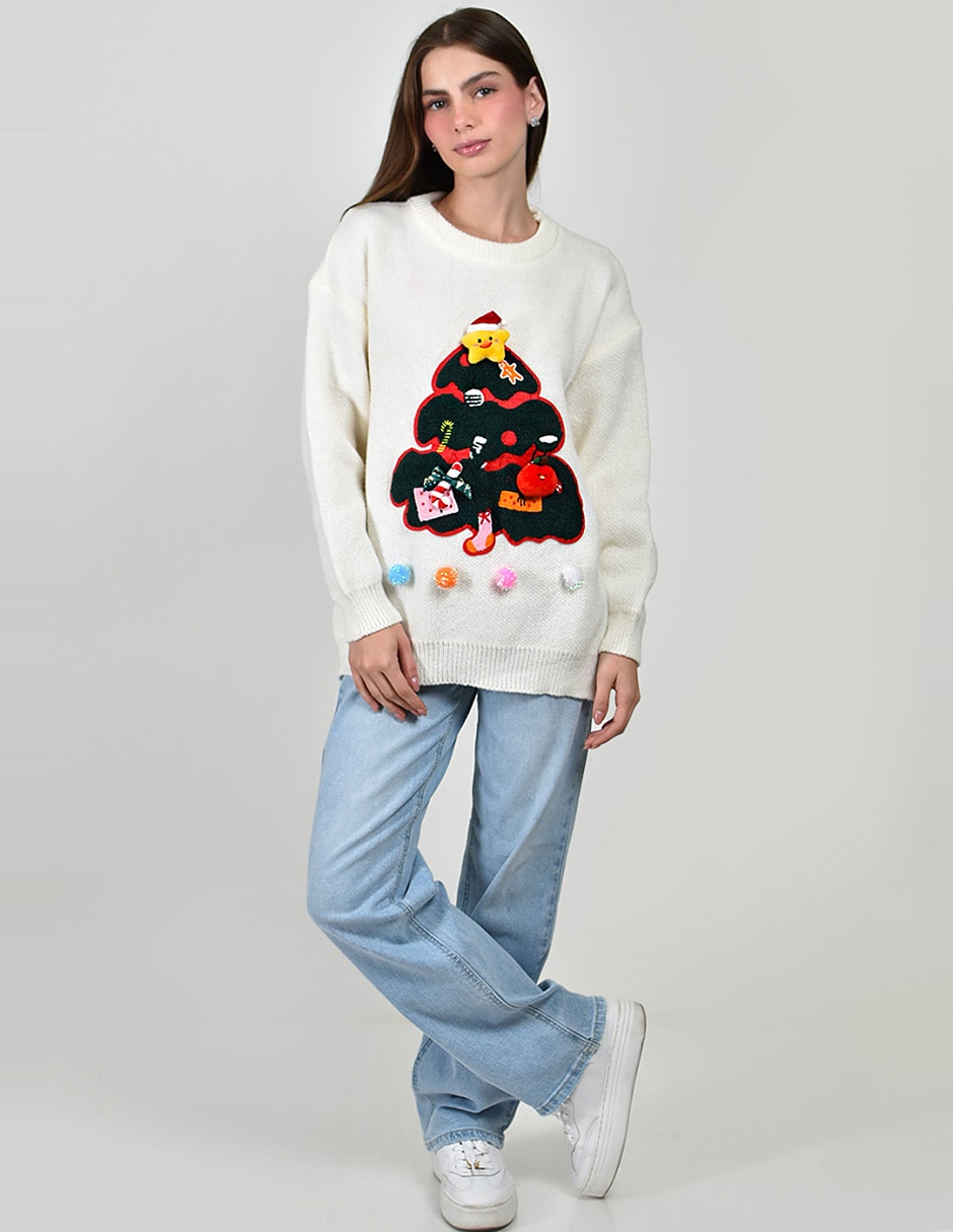 Suéter cuello redondo para mujer 6