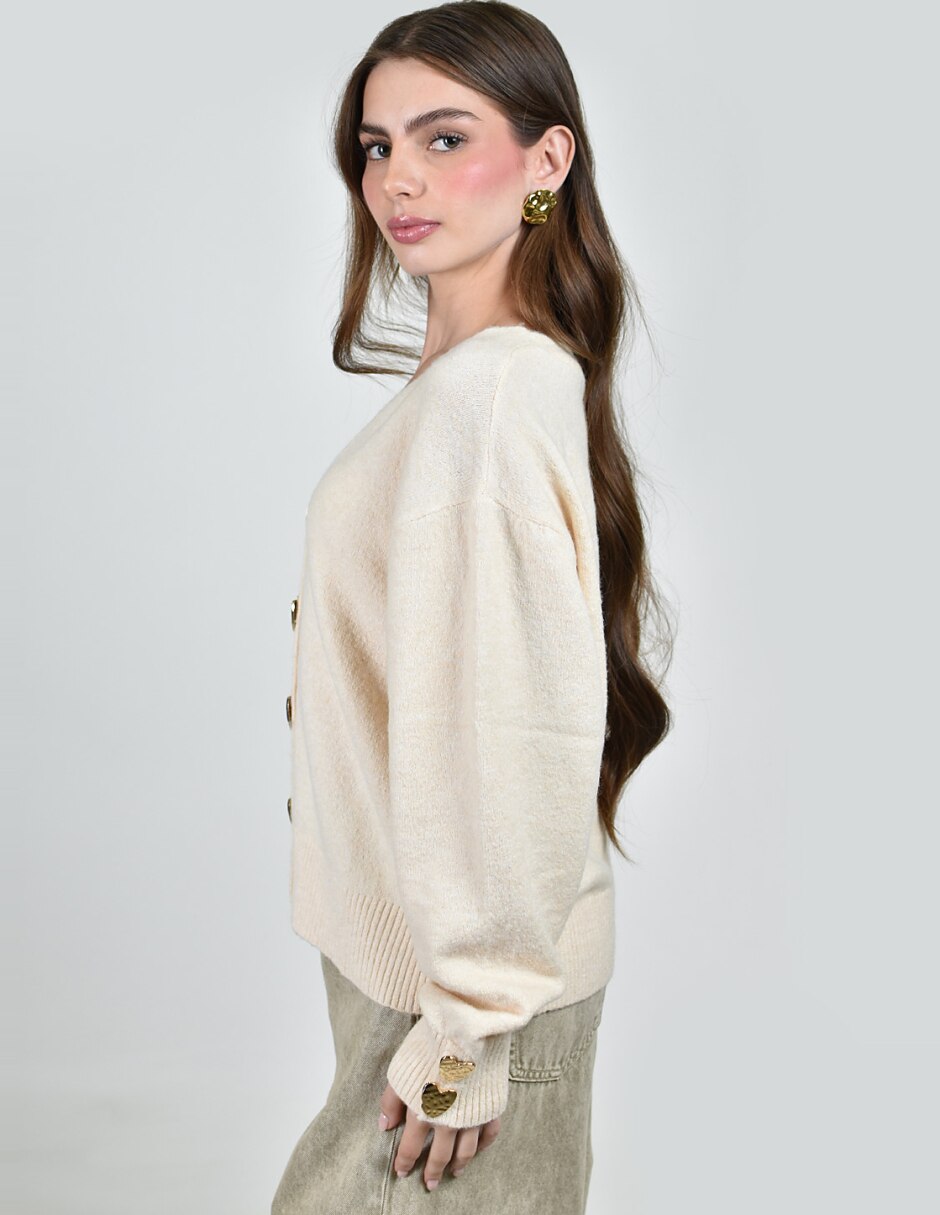 Suéter cuello v para mujer 2