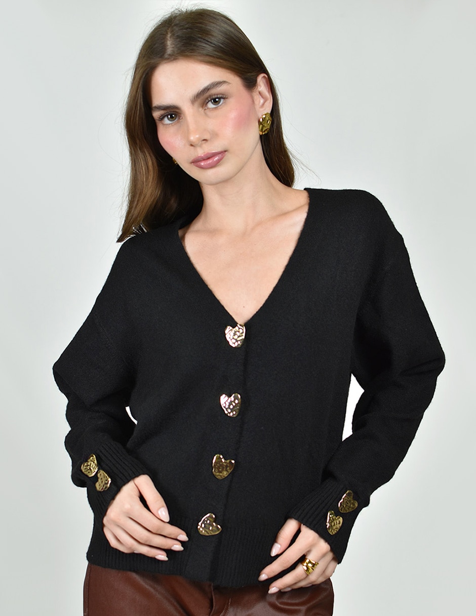 Suéter cuello v para mujer