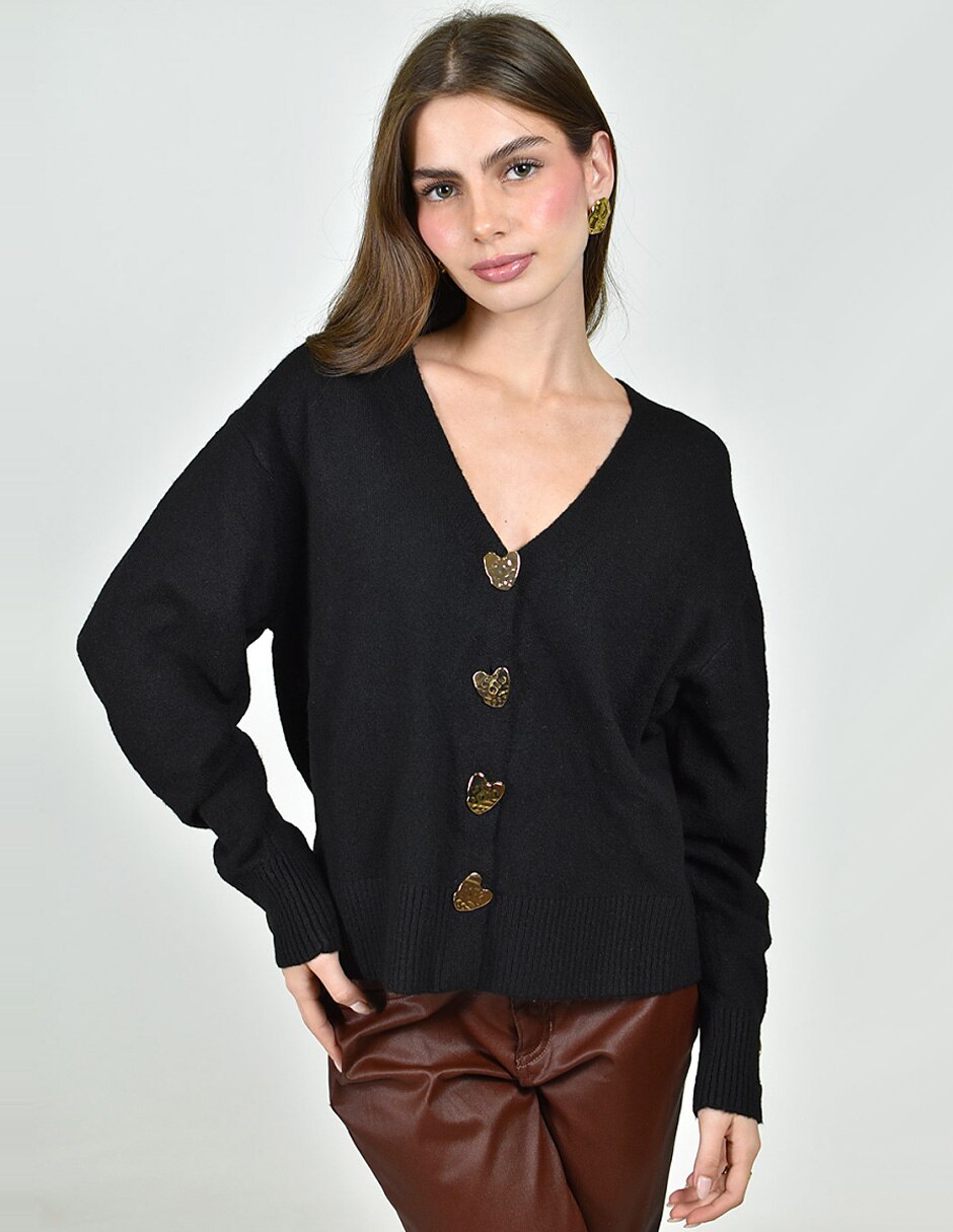 Suéter cuello v para mujer 5