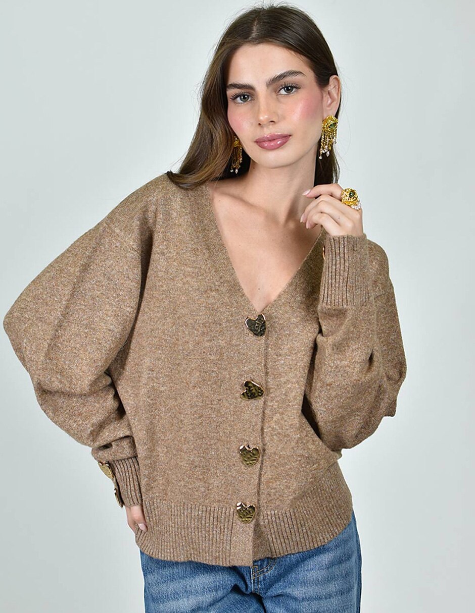 Suéter cuello v para mujer 4