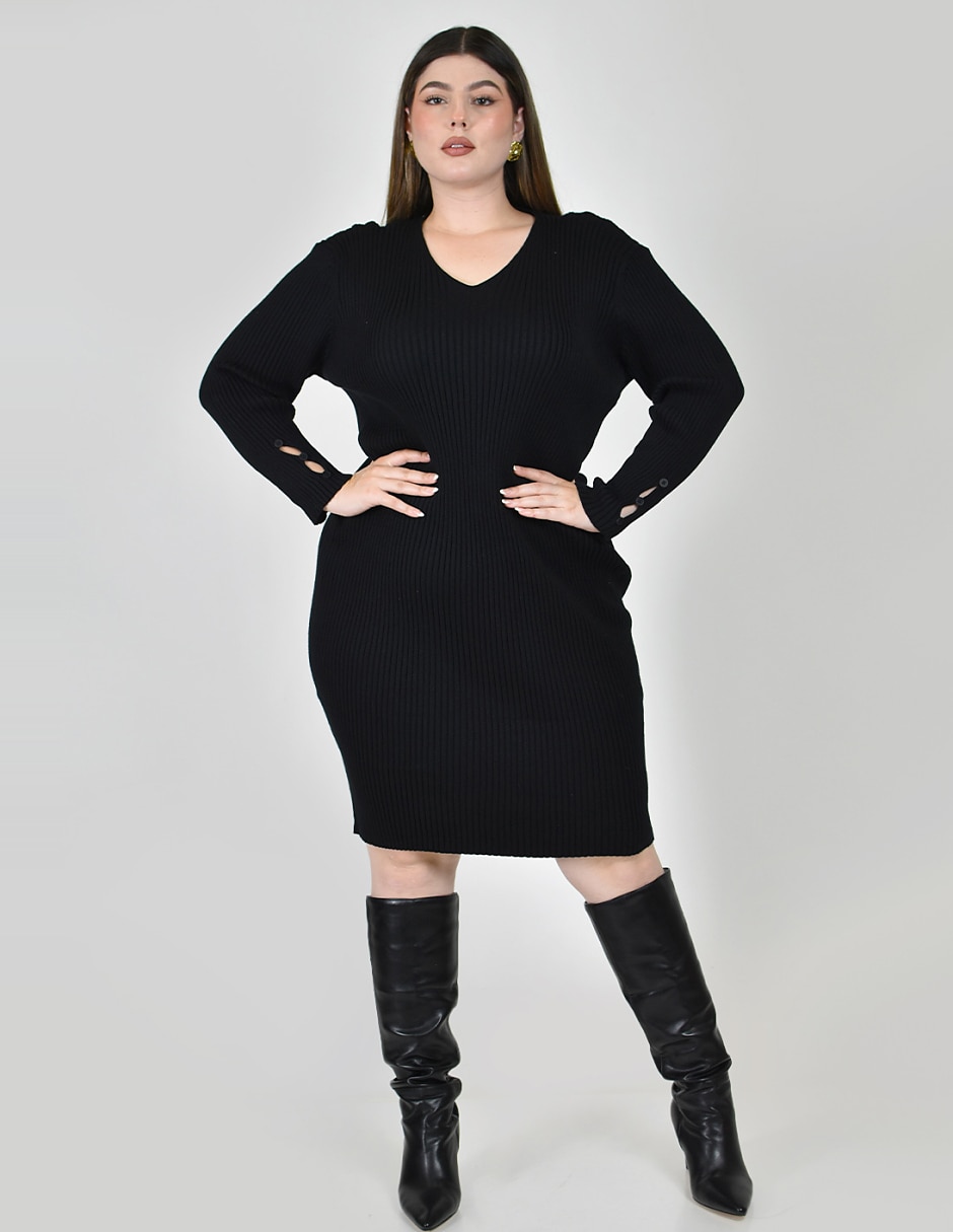 Vestido a la rodilla casual para mujer