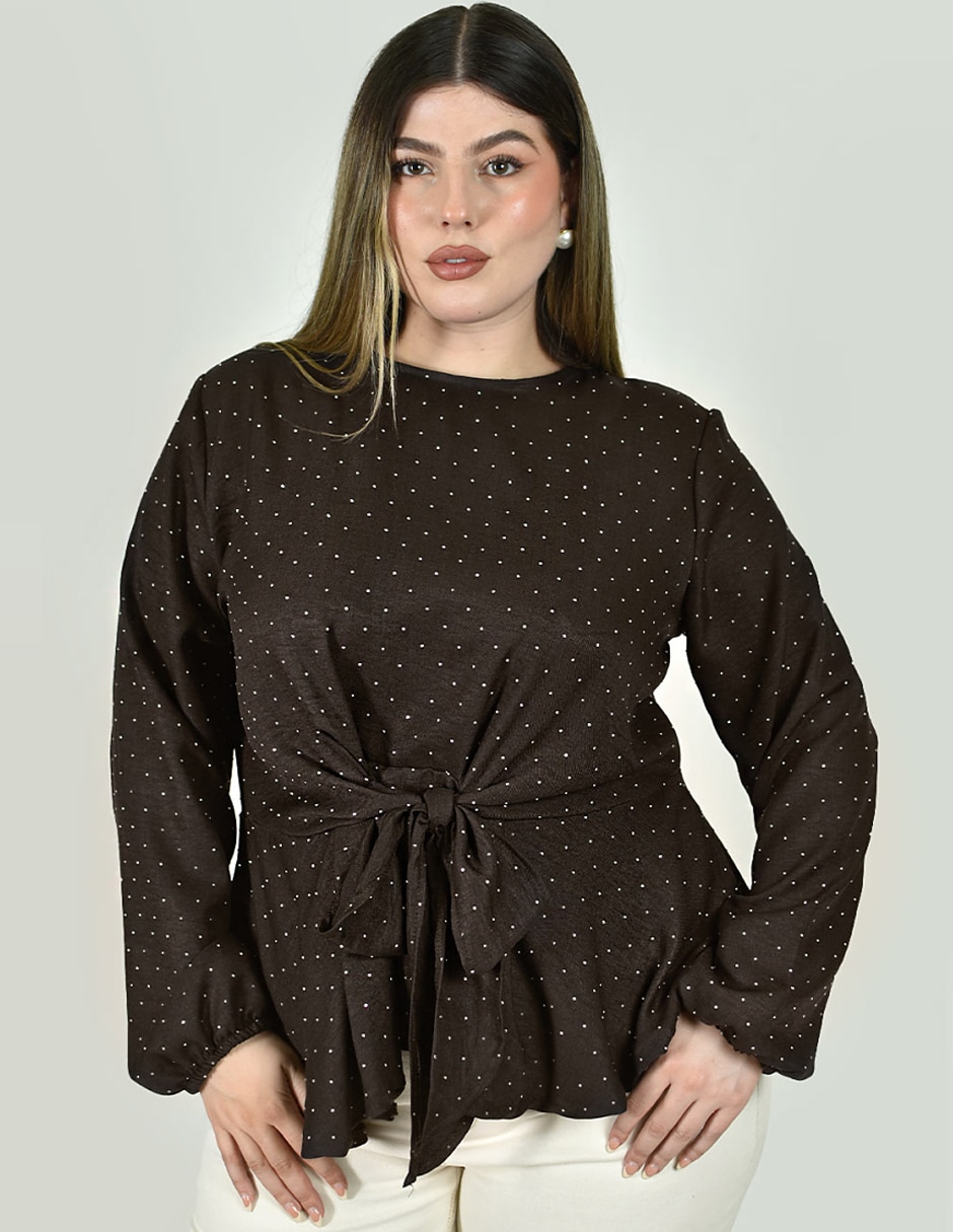 Blusa manga larga para mujer