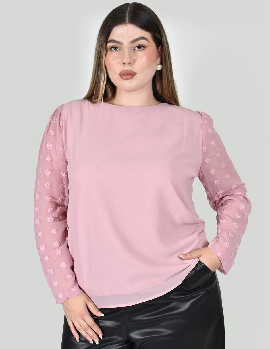 Blusa manga larga para mujer