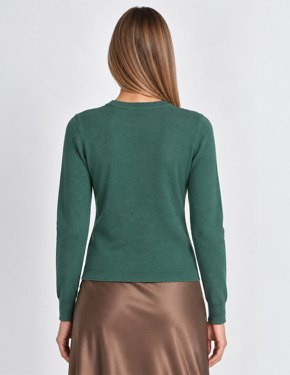 Suéter cuello redondo para mujer 2