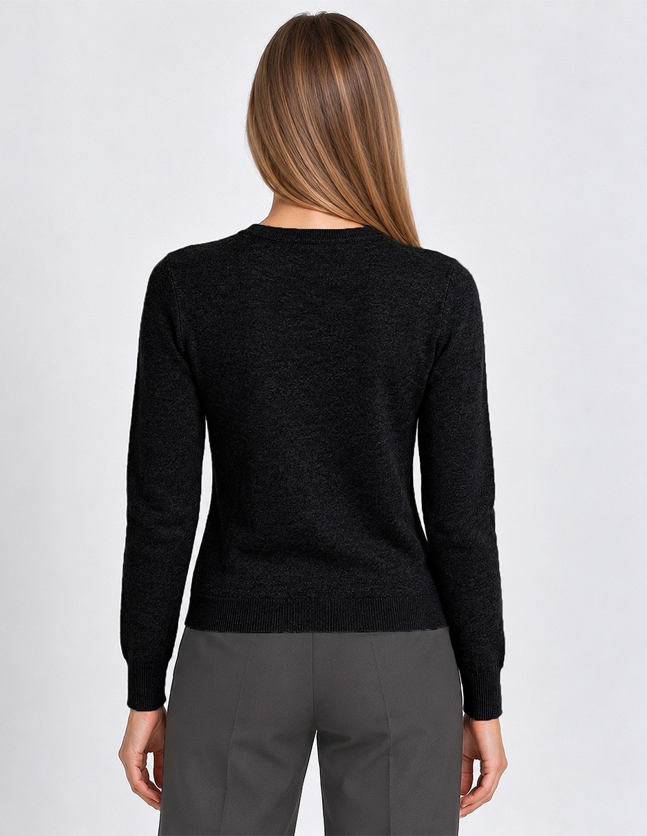 Suéter cuello redondo para mujer 2