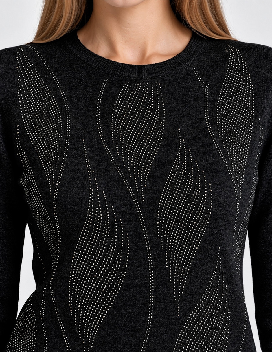 Suéter cuello redondo para mujer 4