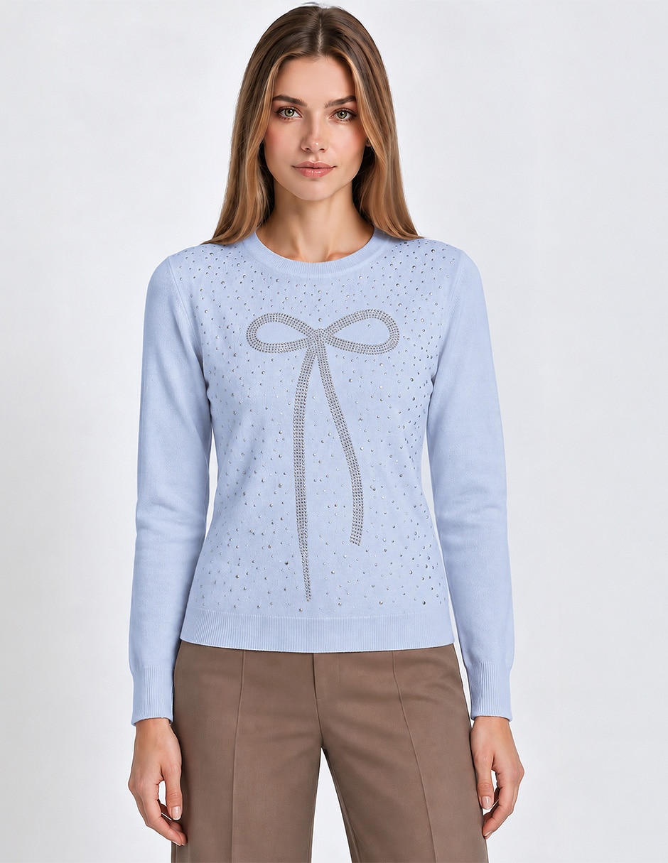 Suéter cuello redondo para mujer Suéter cuello redondo para mujer