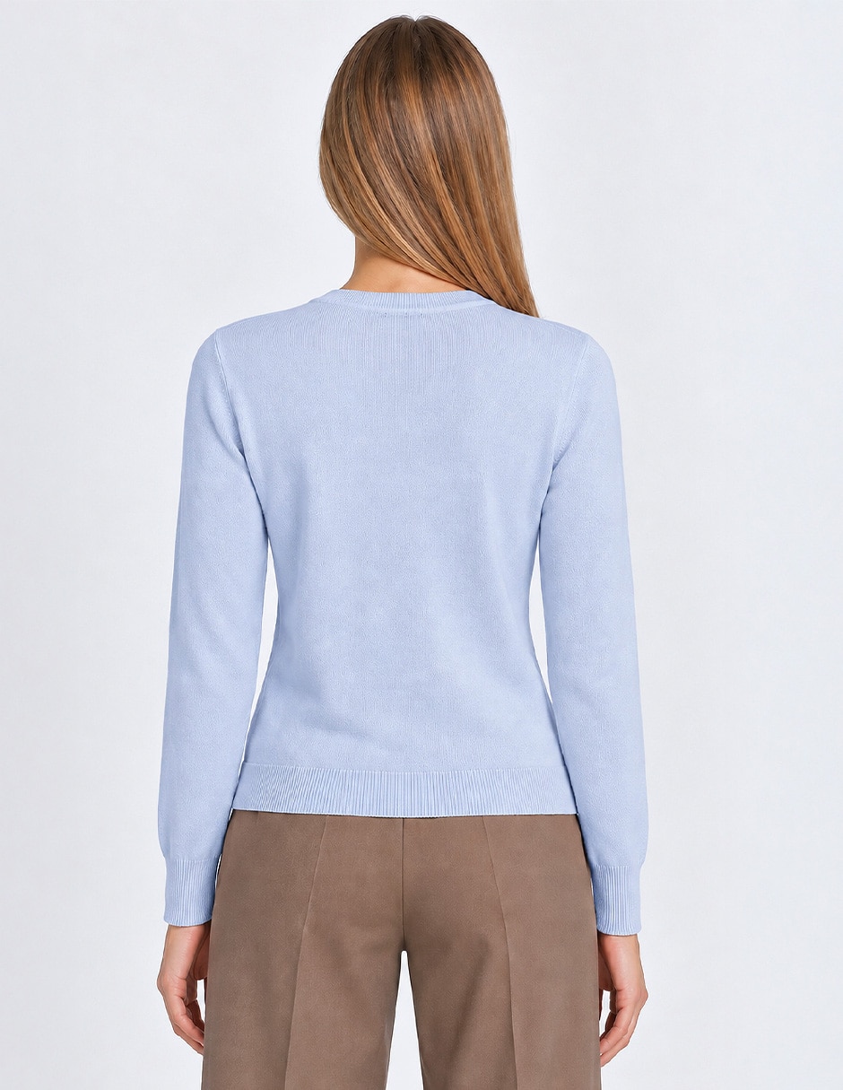 Suéter cuello redondo para mujer 2