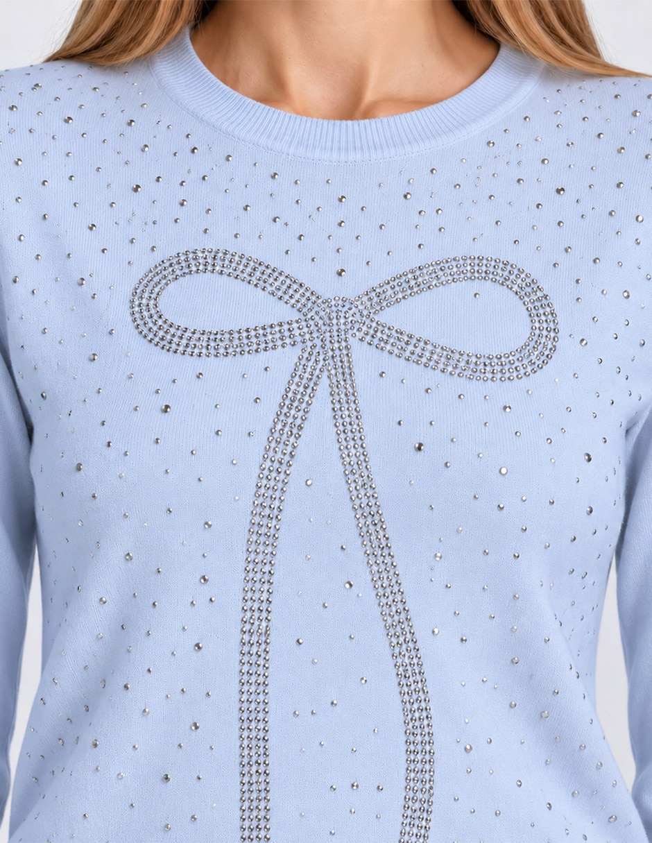Suéter cuello redondo para mujer 4