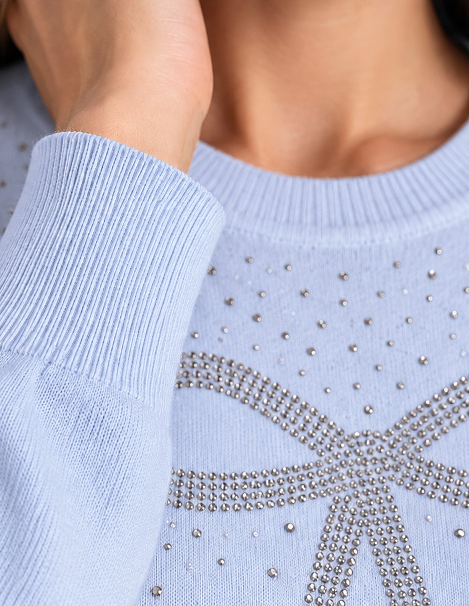 Suéter cuello redondo para mujer 5