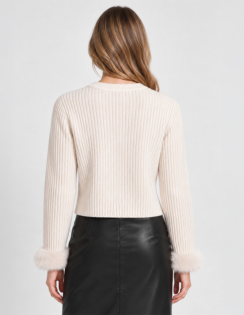 Suéter cuello redondo para mujer 2