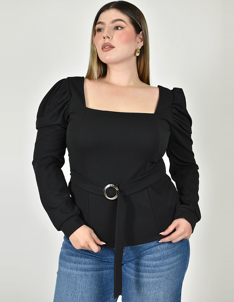 Blusa manga larga para mujer 4