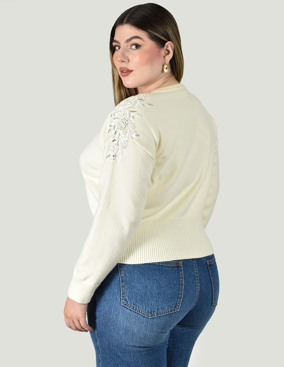 Suéter cuello redondo para mujer 3