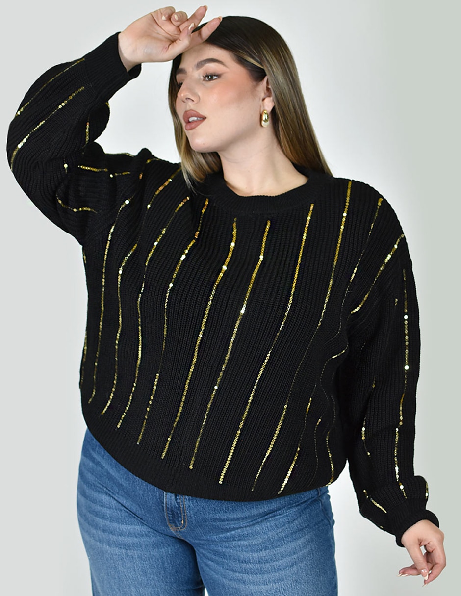 Suéter cuello redondo para mujer 1