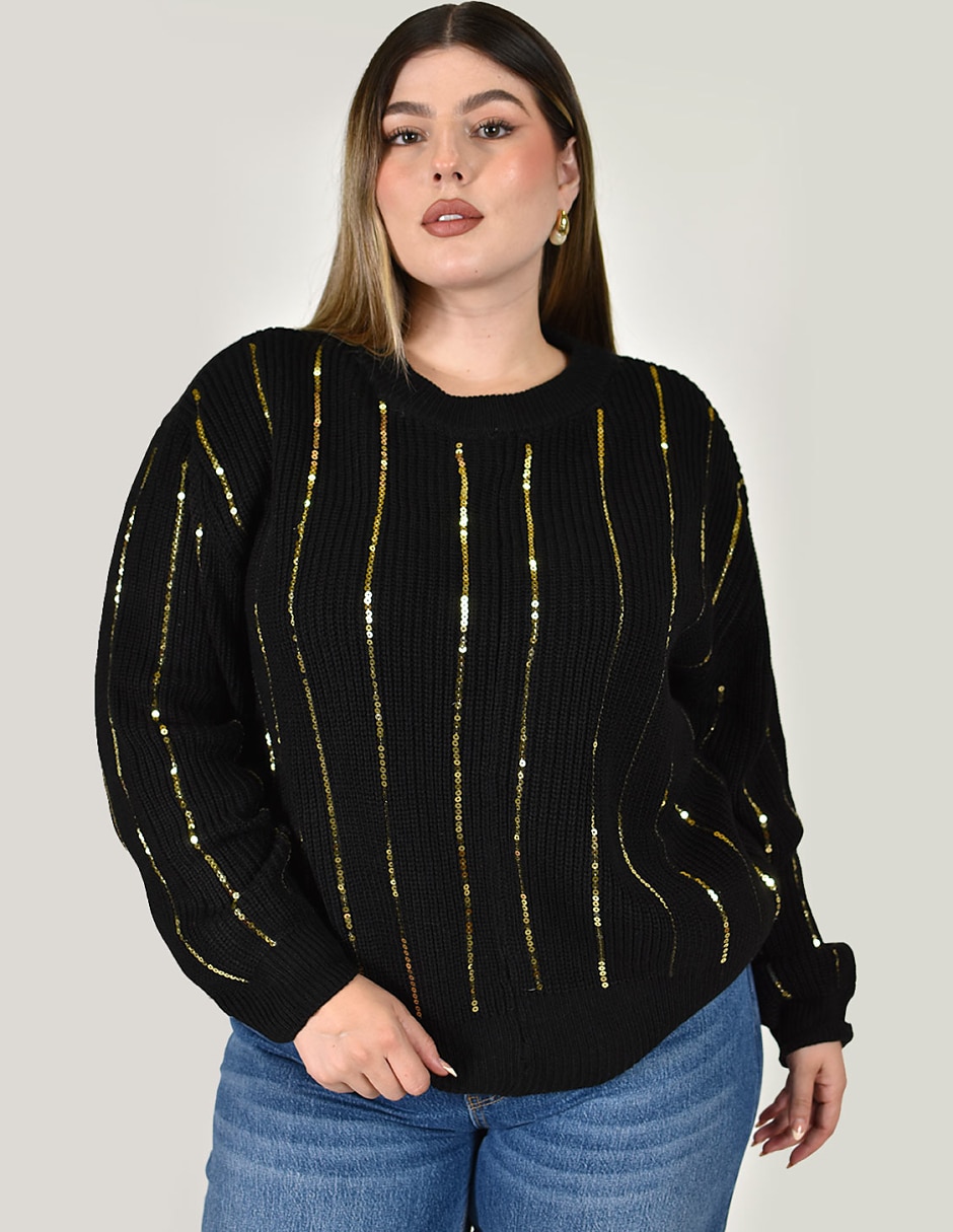 Suéter cuello redondo para mujer 4