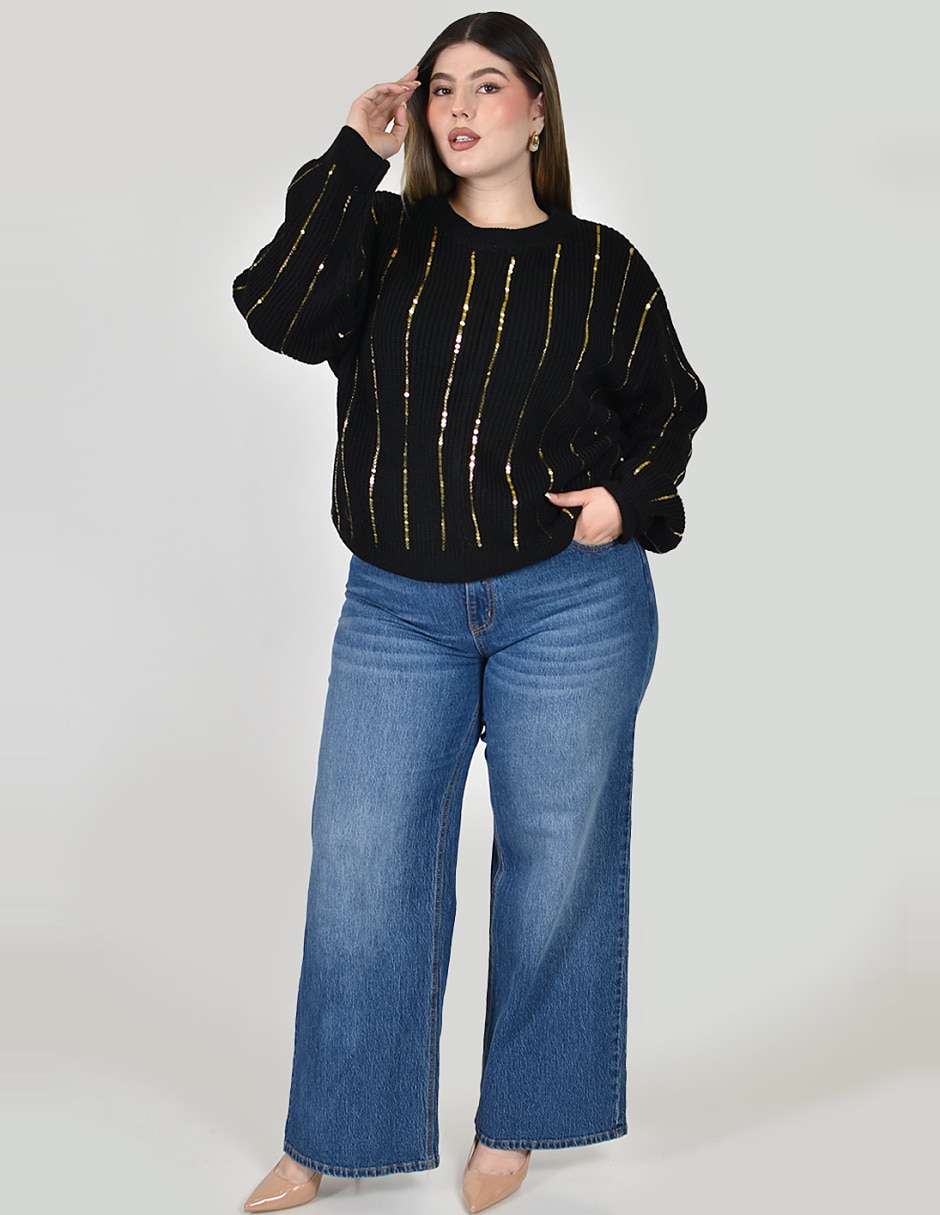 Suéter cuello redondo para mujer 5
